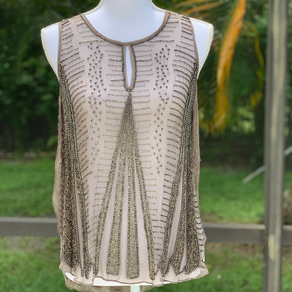 Parker Sheer Beaded Top